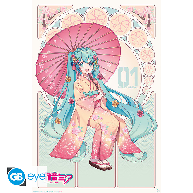Hatsune Miku Poster: Maxi 91.5x61 - Sakura Kimono