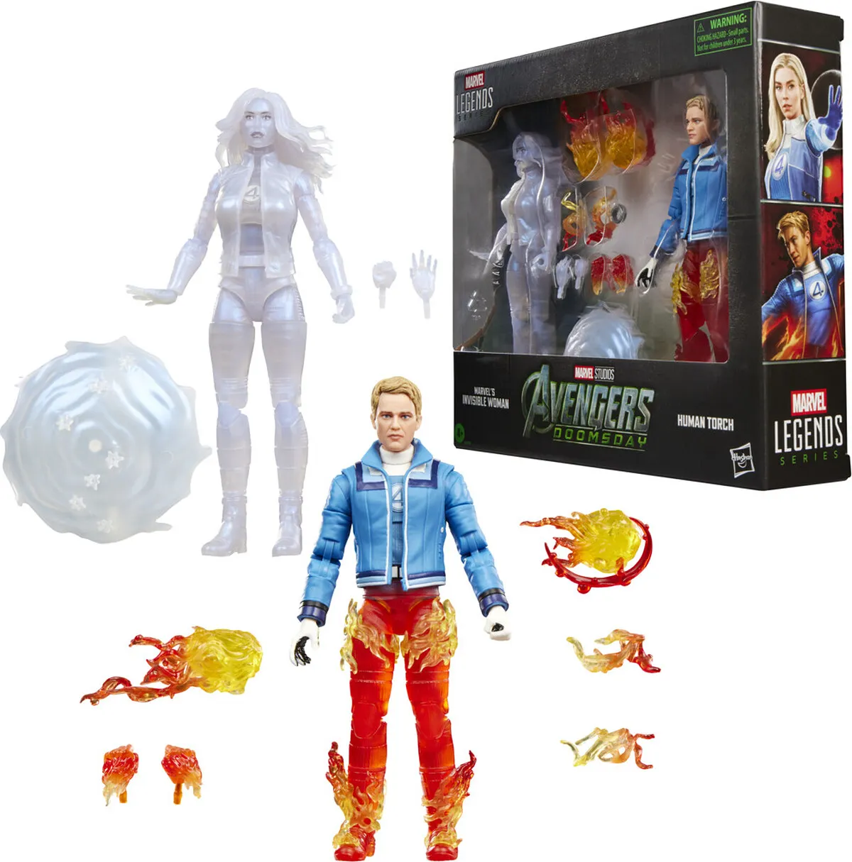 Marvel Legends Series Action Figures &ndash; Invisible Woman & Human Torch (Avengers: Doomsday) 15 cm