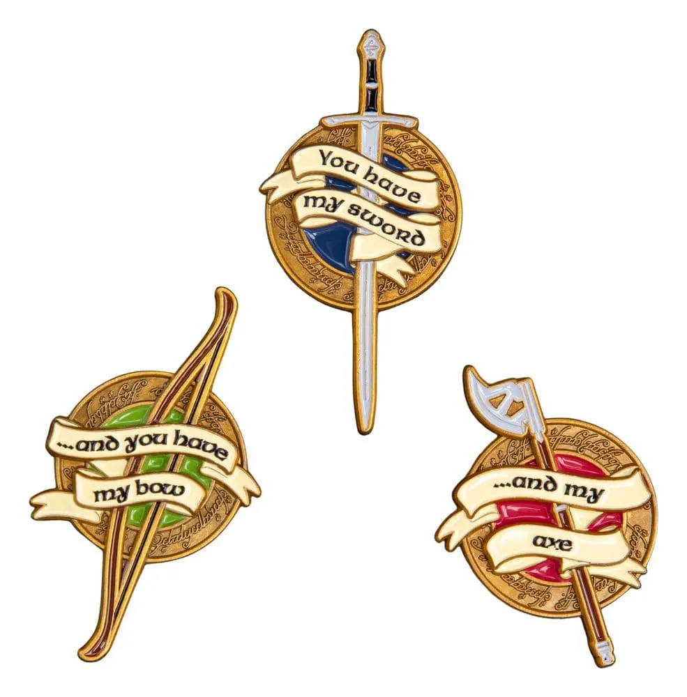 The Lord of the Rings Trilogy Pin Set &ndash; Weapons of the Fellowship