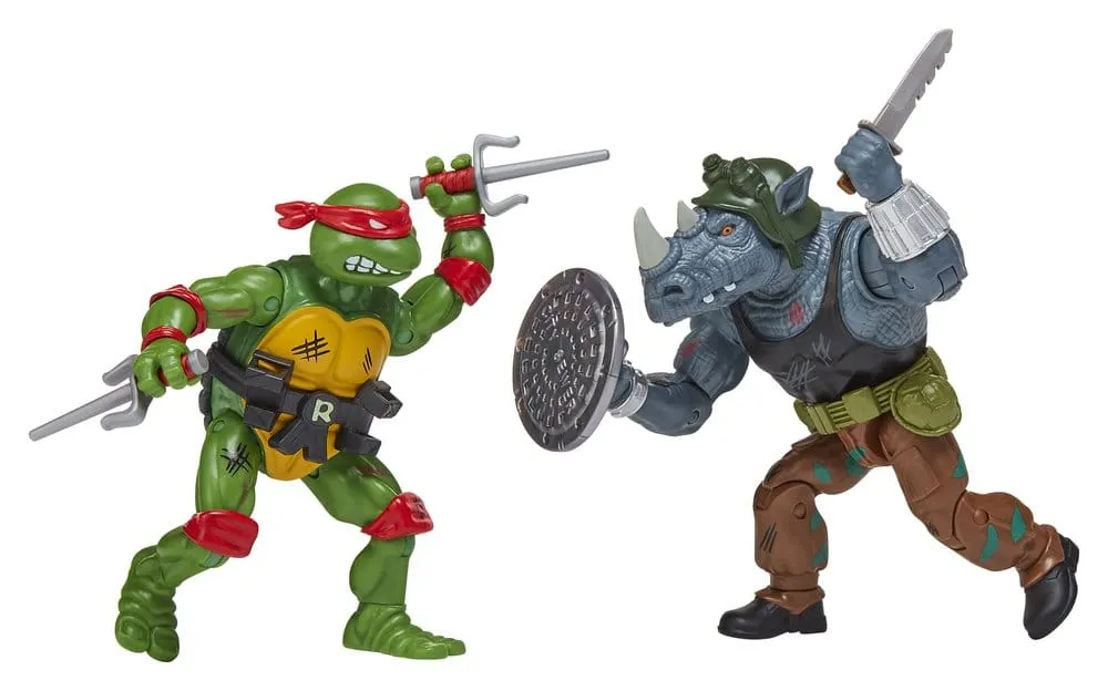 Teenage Mutant Ninja Turtles Remastered Action Figures &ndash; Raphael vs. Rocksteady 2-Pack