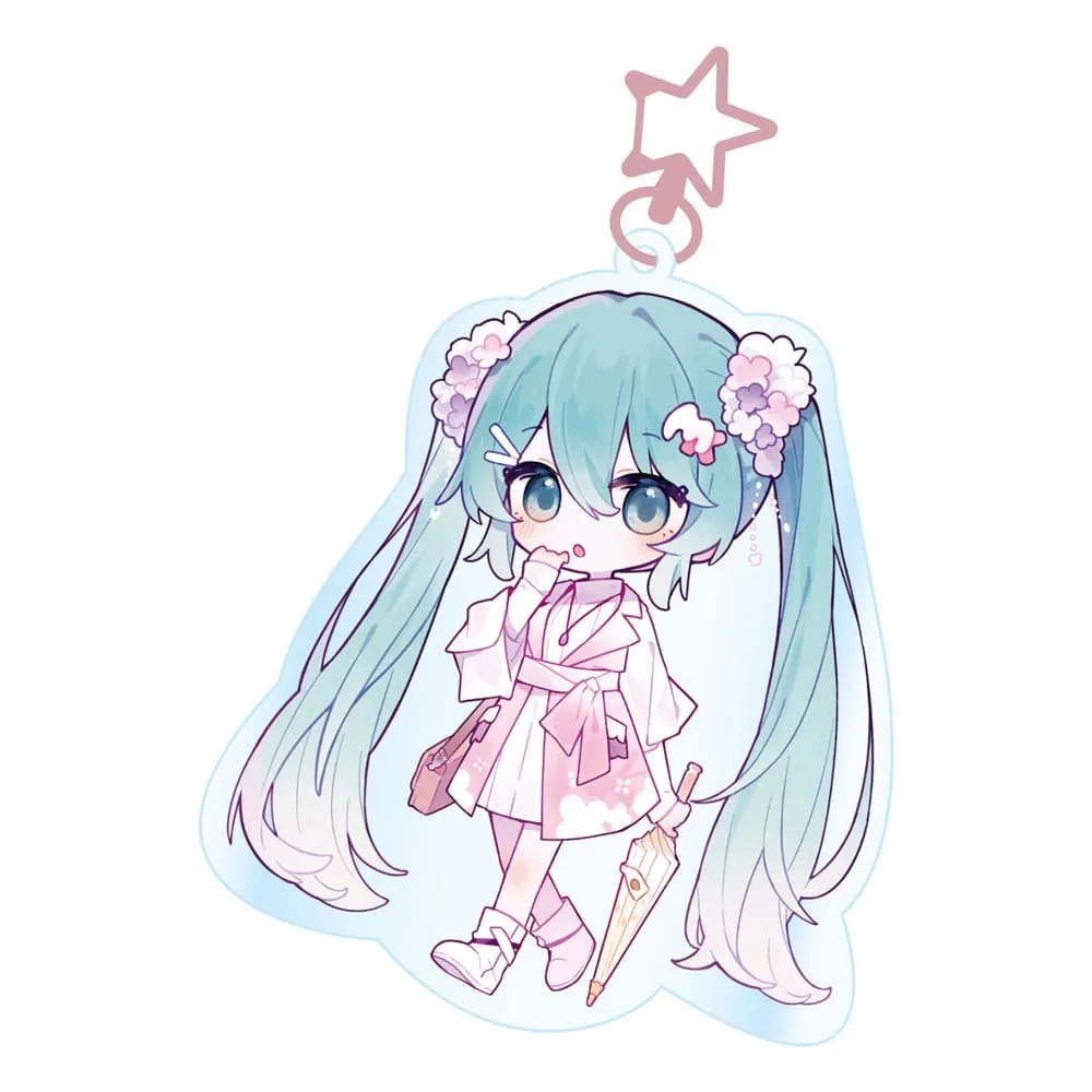 Hatsune Miku Acrylic Keychain &ndash; Kawaii Summer Time