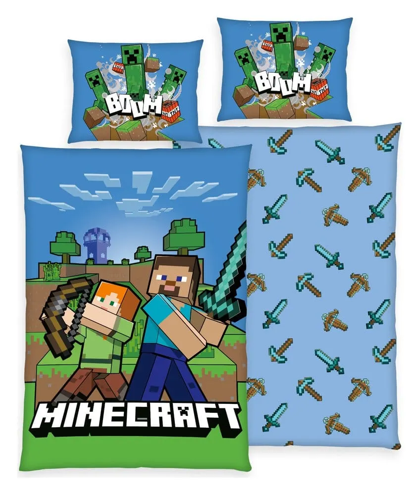 Minecraft B&auml;ddset &ndash; Boom 135 x 200 cm