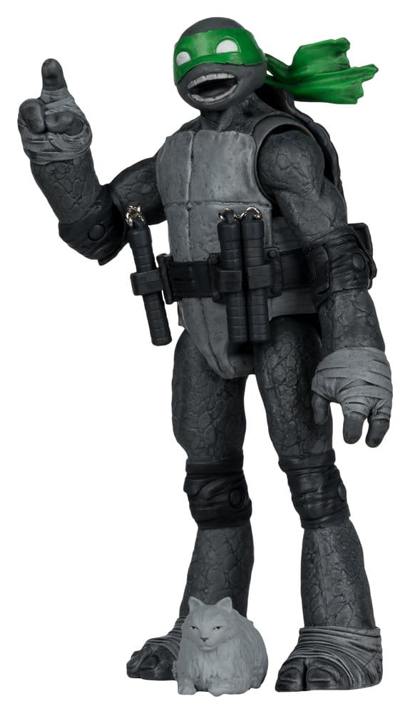 Page Punchers: Teenage Mutant Ninja Turtles Action Figure - Michelangelo (Black White & Green) (Red Platinum Edition) 13 cm