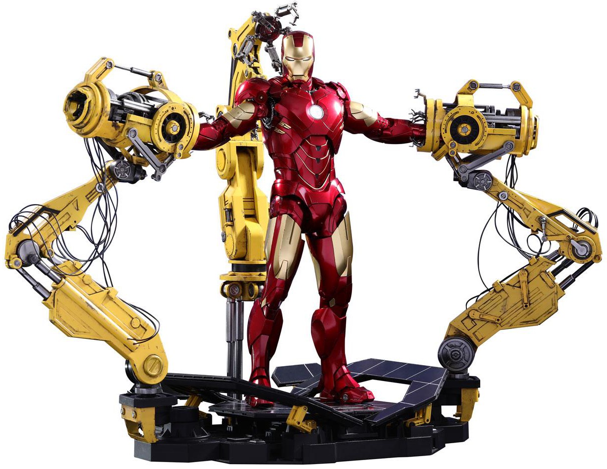 Iron Man 2 - Diecast Iron Man Mark IV & Suit-up Gantry - 1/6 - Heromic