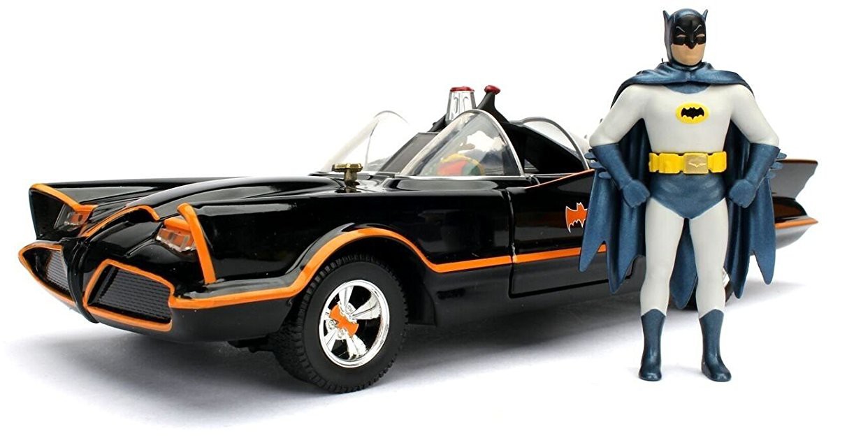 Batman 1966 - Batmobile with figure Diecast Model - 1/24 - Heromic