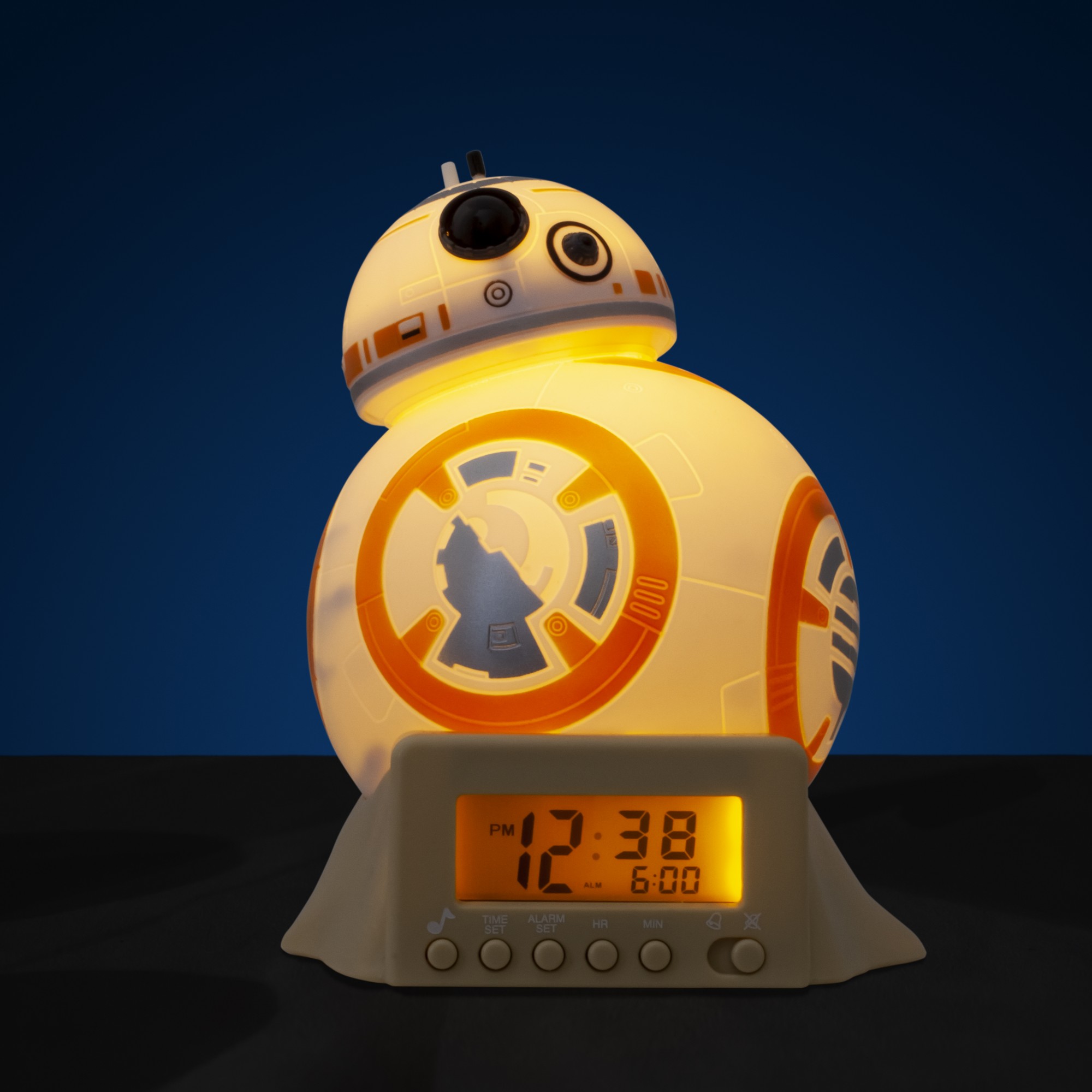 BulbBotz - Star Wars BB-8 Night Light Alarm Clock - Heromic