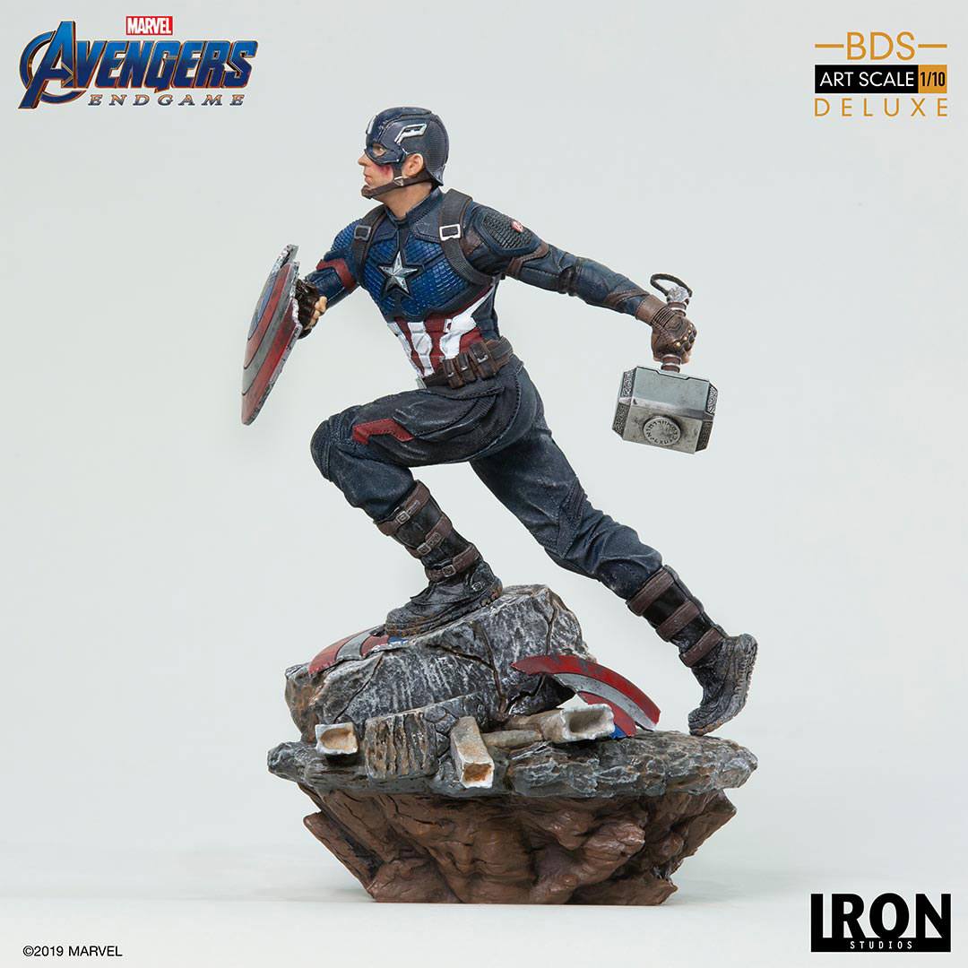 Figurine Captain America, Deluxe BDS Art Scale - Marvel, Avengers : Endgame  - Iron Studios