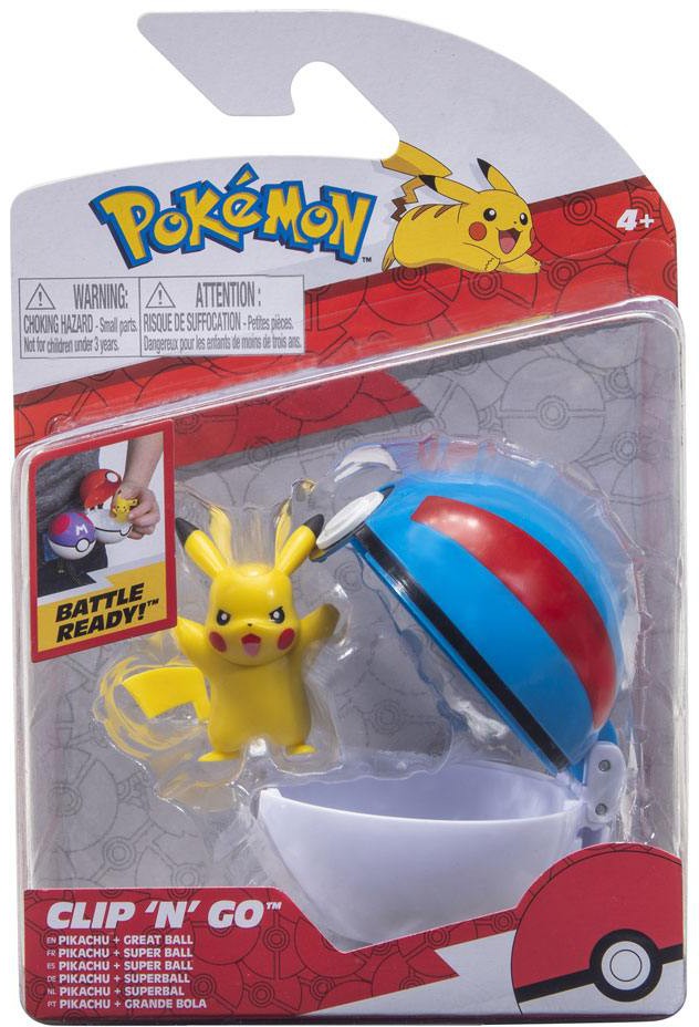 Pokémon Clip'n'Go Poké Balls - Pikachu & Great Ball - Heromic