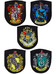 Harry Potter - House Crests Patches 5-Pack 