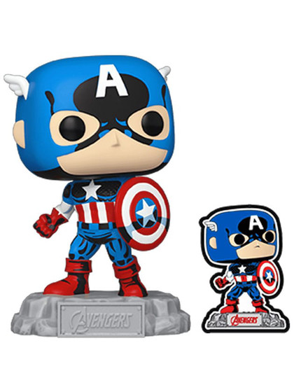 Funko POP! Marvel: Avengers Beyond Earth's Mightiest - Captain America with Pin