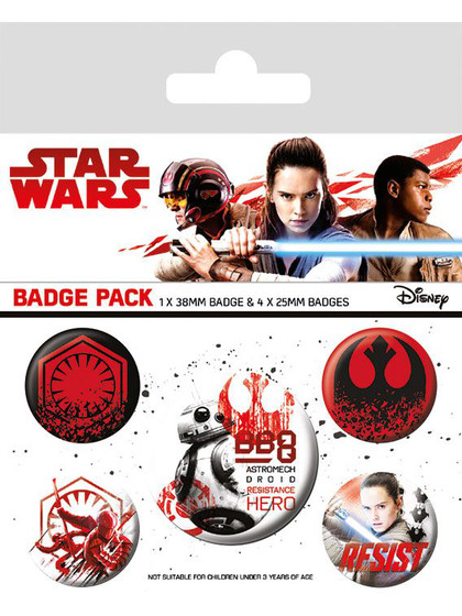 Star Wars: Episode VIII - Resist 5-Pack Pin-Back Buttons 