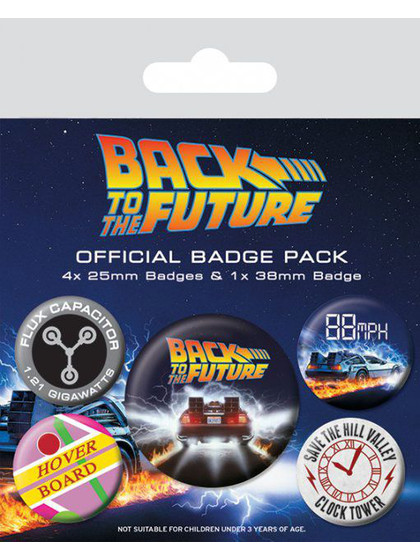 Back to the Future - DeLorean 5-Pack Pin-Back Buttons 