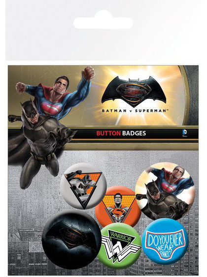 Batman v Superman - Dawn of Justice 6-Pack Pin Badges